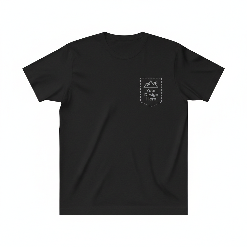 Black Shirt Left Chest Placeholder