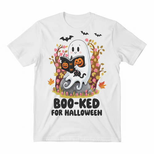 Boo-ked for Halloween - White Flat Lay