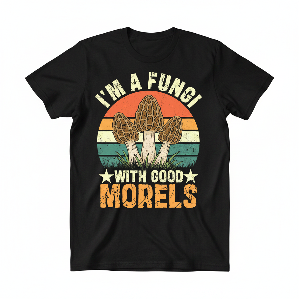 I'm a Fungi - Flat Lay Black Shirt